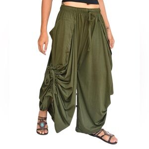 Harem Pants Palazzo Dhoti Pants Lounge Trousers
Size: Medium